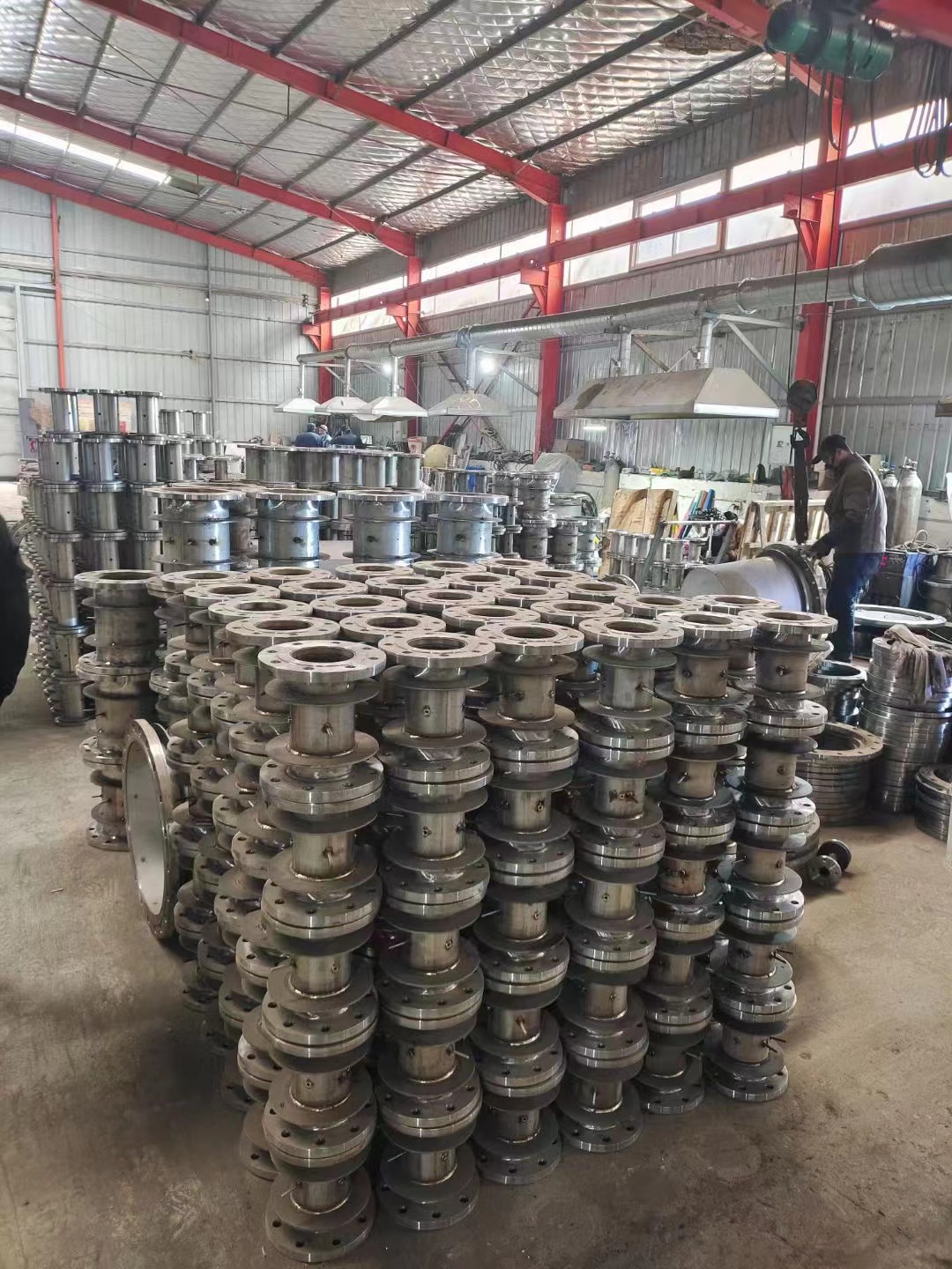 電磁流量計半成品掠影